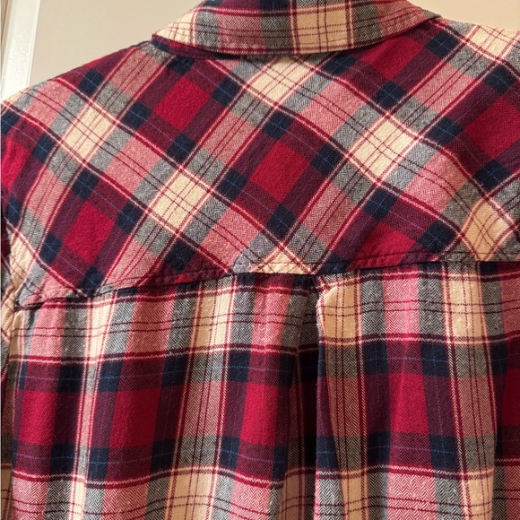 Lucky Brand Red and Cream Plaid Shirt - Picture 6 of 10